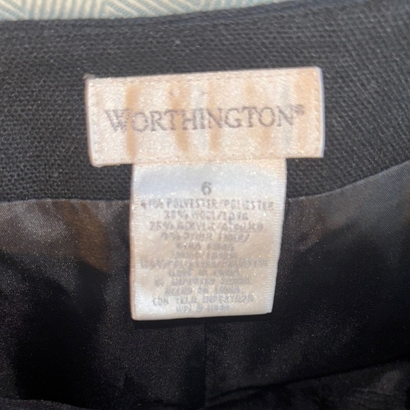 Worthington Black and Red Midi Skirt with Fringe - Picture 6 of 8